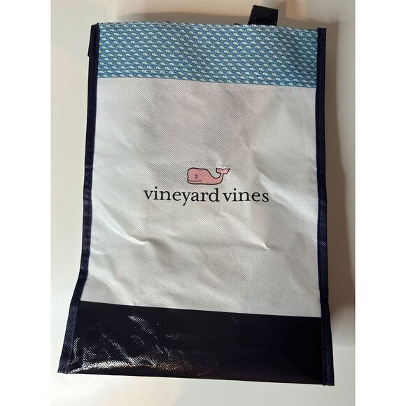 Vineyard Vines Reusable Shopping Tote Bag Eco-Friendly Whale Logo Pattern - Picture 2 of 3